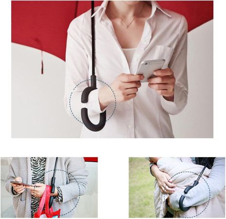 Благодаря такой рукоятке вы сможете пользоваться телефоном, носить сумки и делать другие дела, оставаясь защищенным от дождя
