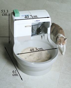 Габаритные размеры самоочищающегося туалета для кошек CatGenie 120