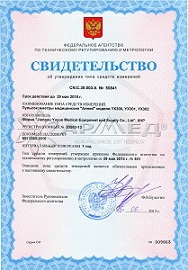 Сертификаты соответствия пульсоксиметра Armed YX300