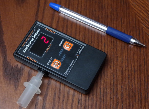 Размеры алкотестера