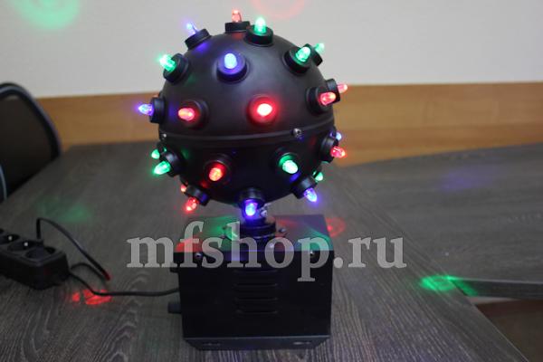 цветомузыка XC-H-032 LED Small Ball оснащена светодиодами в количестве 43 штуки